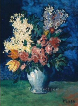 Pablo Picasso Painting - Flowers 1901 Pablo Picasso